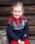 Norský dětský svetr MARIUS, modročervený, 100% merino vlna