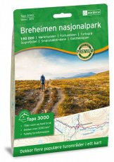 Breheimen nasjonalpark mapa 1:50 000 TOPO 3000