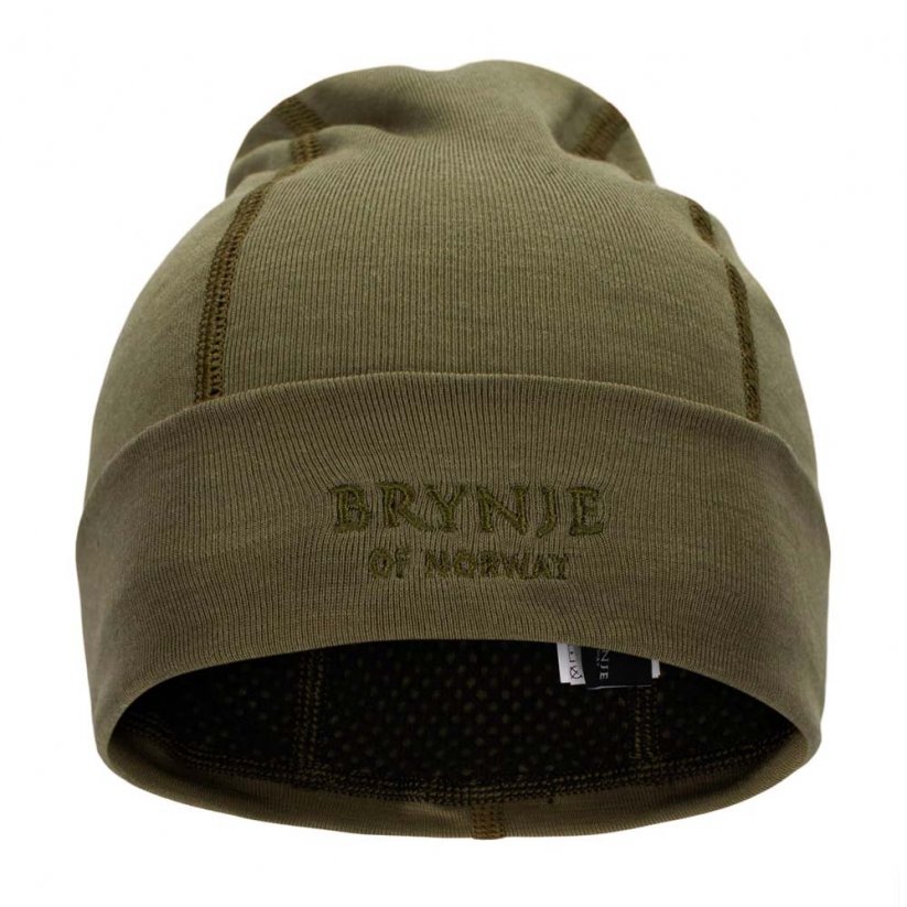 Čepice BRYNJE Arctic hat original - barva: olive, velikost: S-M