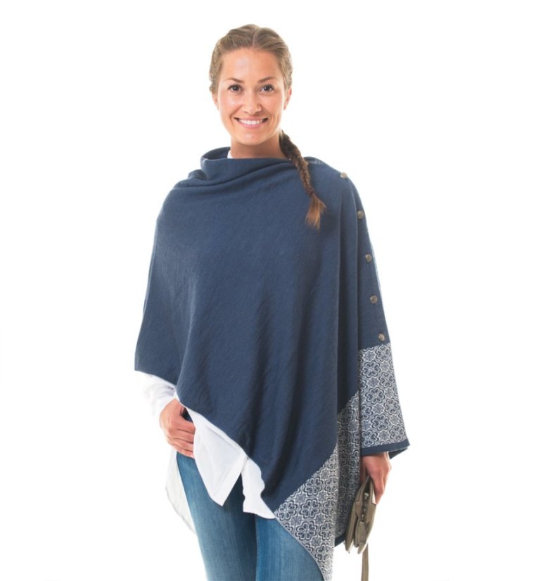 Poncho modré