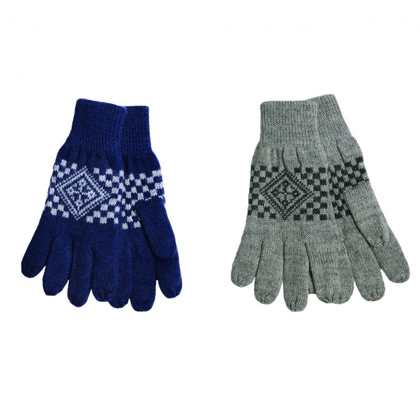 vlněné rukavice modré