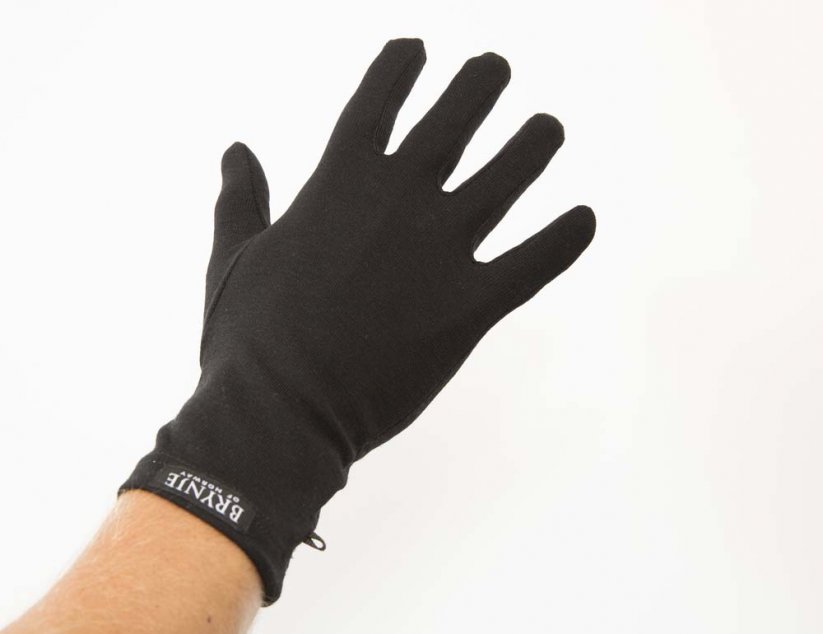 BRYNJE Classic Wool Liners Gloves - barva: černá, velikost: M-L