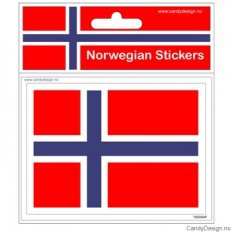 Samolepka norská vlajka, 10,5 x 8 cm