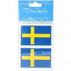 Samolepka SWEDEN, švédská vlajka - 2ks
