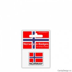 Nášivka NORWAY, norská vlajka 2x2 cm