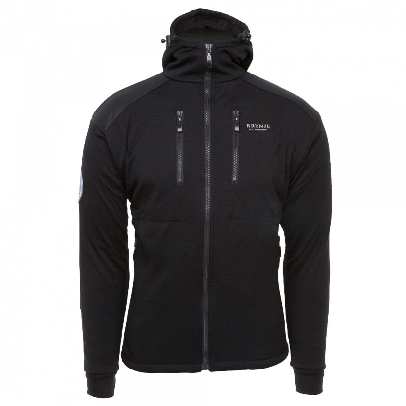 BRYNJE Antarctic Jacket w/hood and protection, windproof - barva: černá, velikost: XS (46)