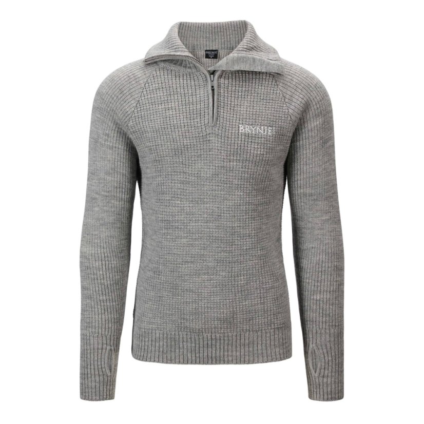 BRYNJE Wool Sweater Zip-polo