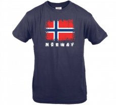 Pánské tričko NORWAY s vlajkou, navy