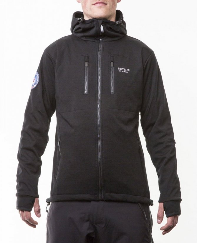 BRYNJE Antarctic Jacket w/hood, windproof - barva: zelená, velikost: XL (54)