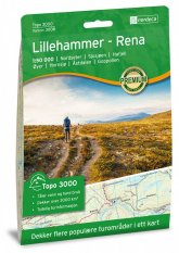 Lillehammer - Rena - mapa