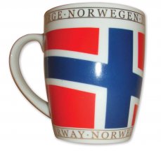 Porcelánový hrnek s vlajkou Norska