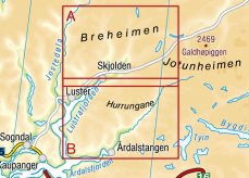 Jotunheimen západ - turistická mapa  1:50 000 Phone Maps