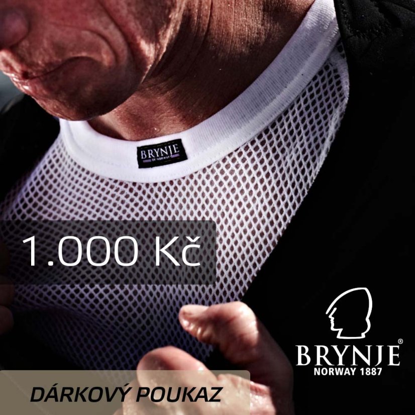 Dárkový poukaz BRYNJE v hodnotě 1.000 Kč