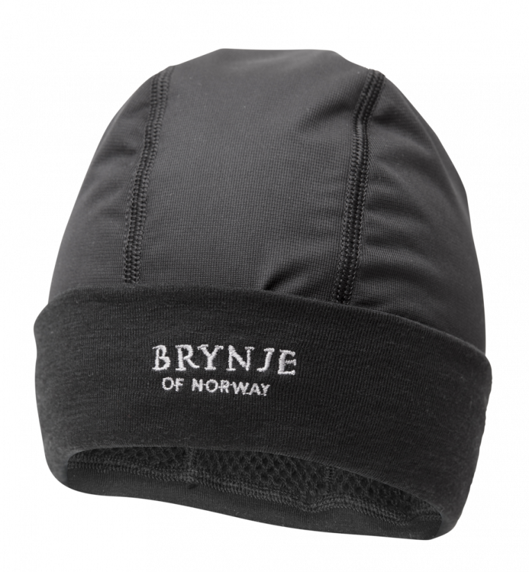 Čepice BRYNJE Arctic hat w/windcover - barva: černá, velikost: L-XL