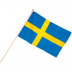 Vlaječka Švédska do ruky 30x45 cm