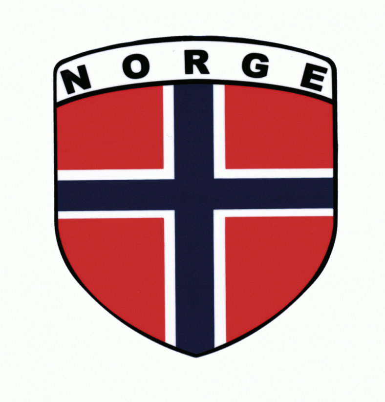 Samolepka NORGE, norská vlajka