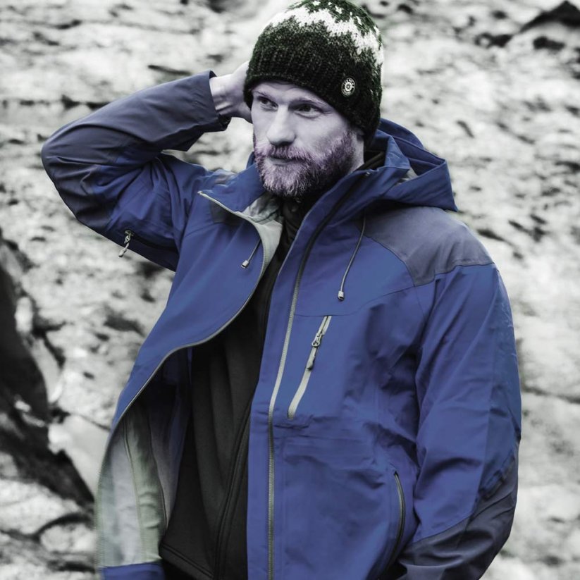 Icewear NOAH pánská funkční bunda s kapucí, modrá
