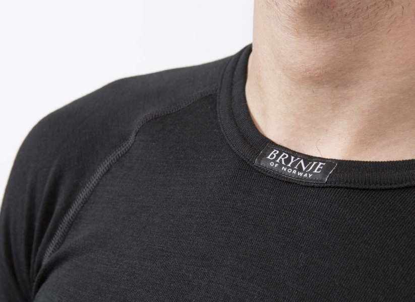 BRYNJE Classic Wool T-shirt - barva: černá, velikost: S (48)