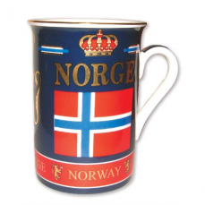 Hrnek NORWAY s vlajkou a korunou