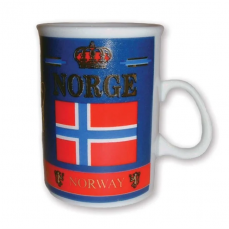 Malý hrnek NORWAY s vlajkou a korunou