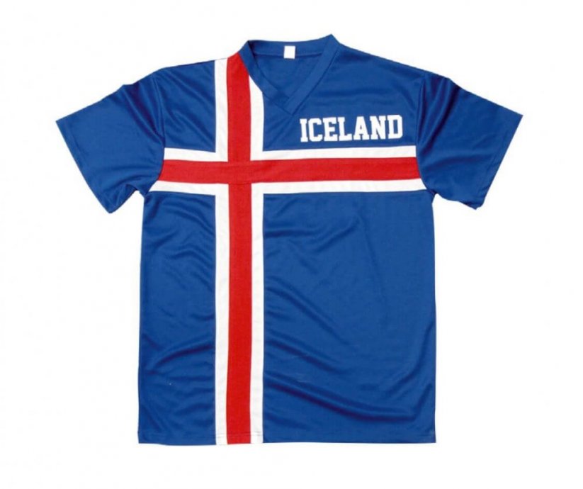 Tričko pro fanoušky ICELAND - islandská vlajka