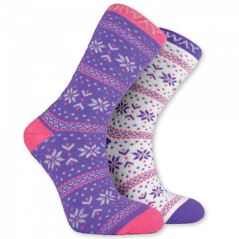 Dámské ponožky s norským vzorem, 2 páry