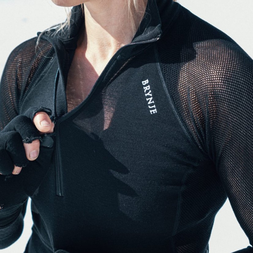 BRYNJE Lady Wool Thermo light Zip-polo