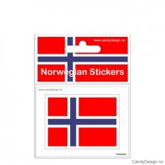 Samolepka norská vlajka, 6x4 cm