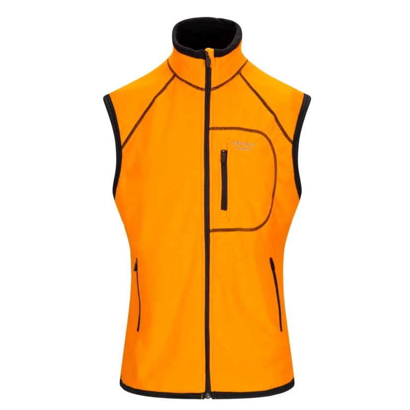 BRYNJE Polar Fleece Vest windfront orange