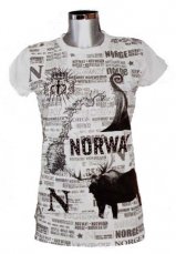 Dámské tričko Norway bílé se severskými motivy