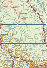 Turistická mapa závodu Birkebeiner -  1:50.000