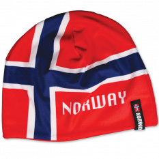 čepice s norskou vlajkou