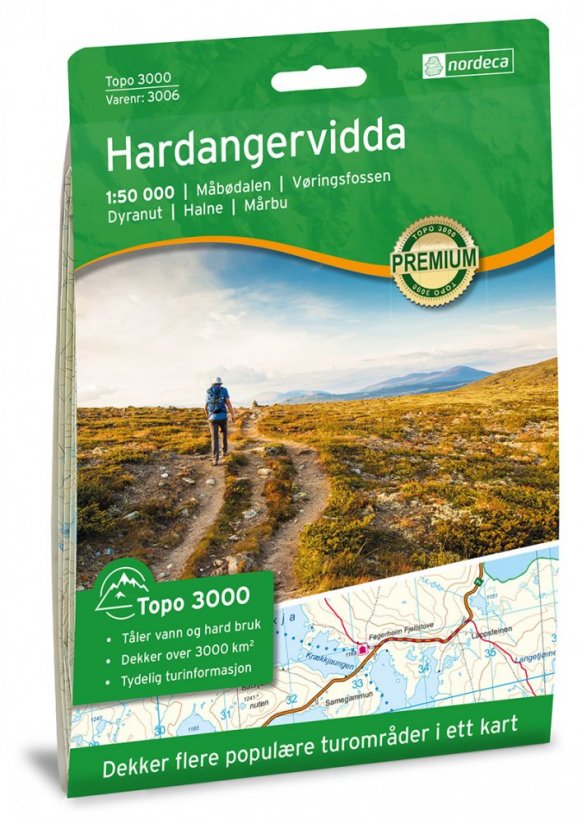 Hardangervidda 1:50 000 TOPO 3000