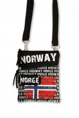 Taštička na doklady na krk s norsku vlajkou