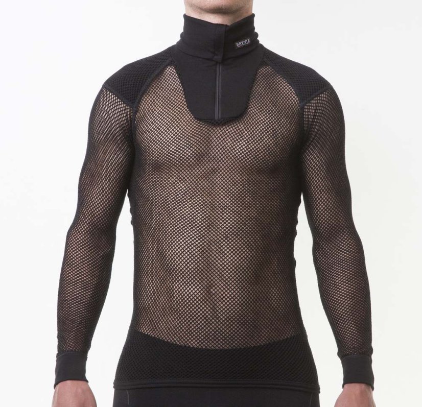BRYNJE Wool Thermo Zip-polo w/inlay