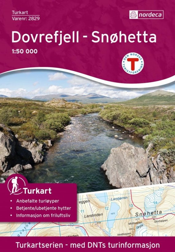 Turistická mapa Dovrefjell Snohetta 1:50.000