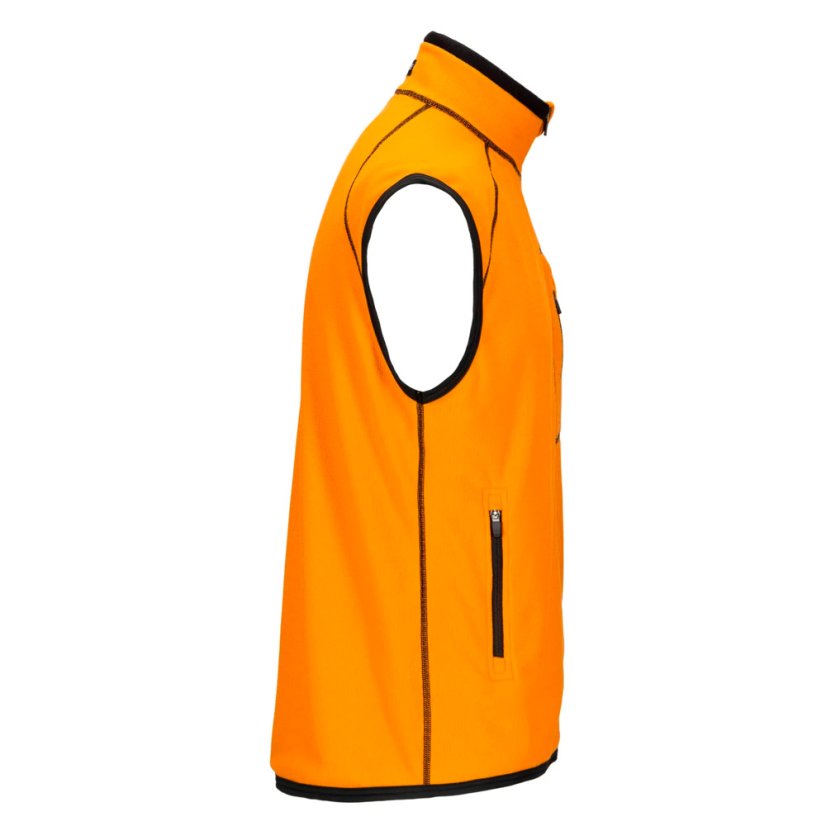 BRYNJE Polar Fleece Vest windfront orange