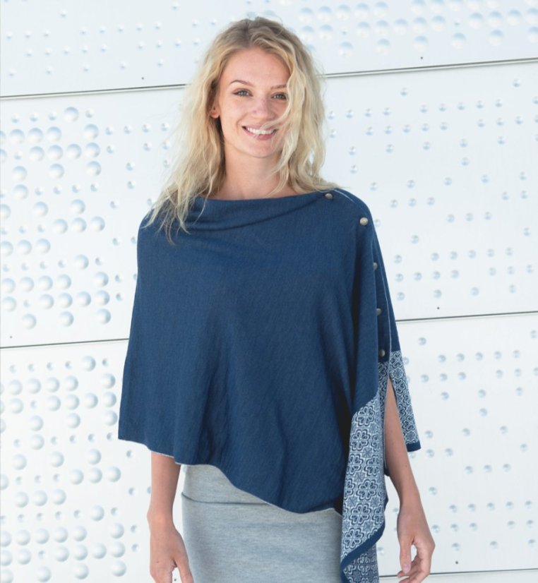 Poncho Briksdal modré
